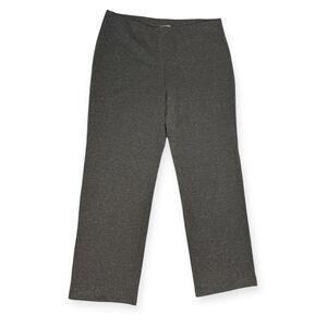 EILEEN FISHER Women’s Charcoal Gray Melanged Viscose Stretch Ponte Pants Size La